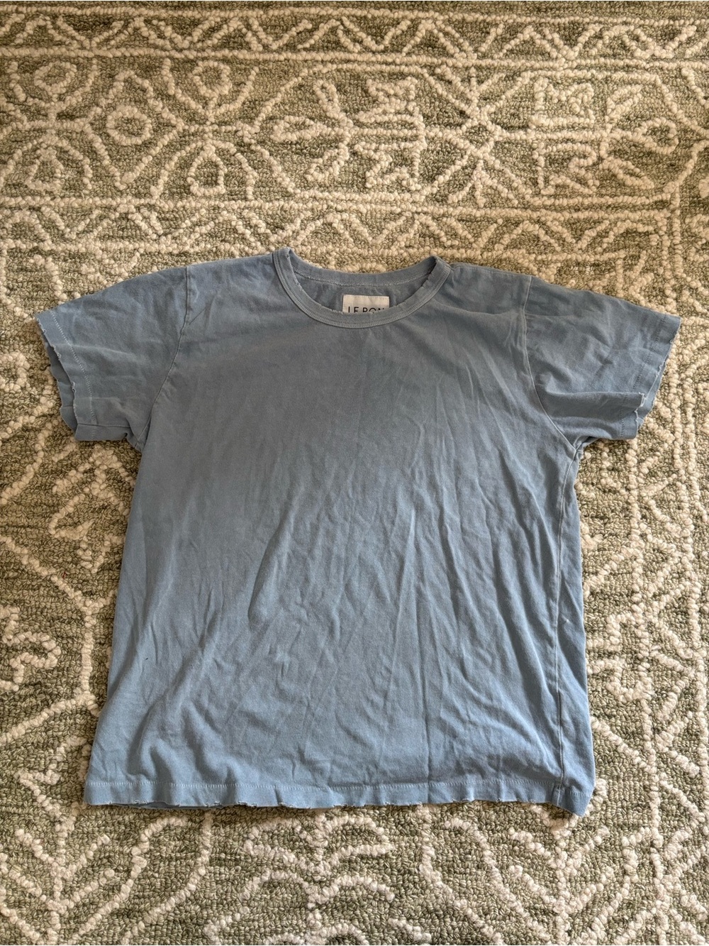 LE BON SHOPPE VINTAGE CREW NECK TEE in light blue